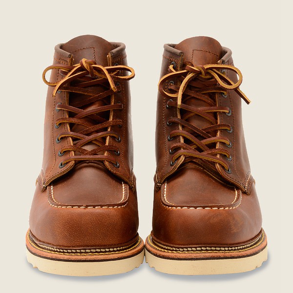 Red Wing Heritage Bot Erkek - Classic Moc - 6-Inchr Rough & Tough Deri - Kahverengi - 49XUVZEGS